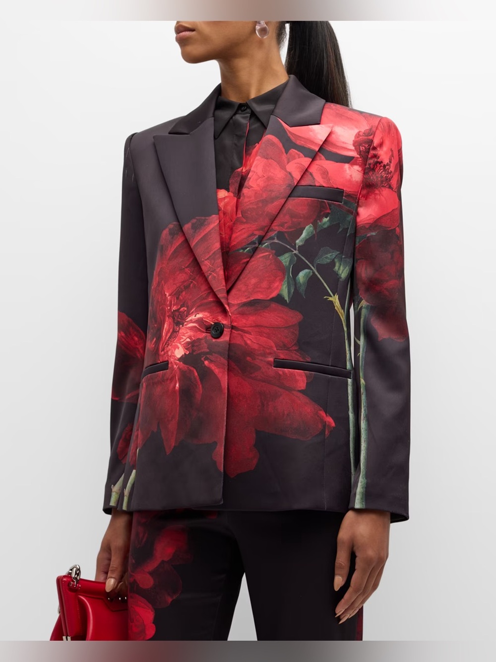 Alice + Olivia Anthony Floral Print Blazer size 2